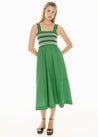 POL dress Pol Clothing Nova Smocked Dress Green | Dalston clothing