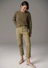 POL Jeans Pol Clothing Harper Straight Leg Crop Jean Sage  | Dalston clothing