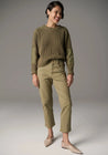 POL Jeans Pol Clothing Harper Straight Leg Crop Jean Sage  | Dalston clothing