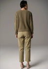 POL Jeans Pol Clothing Harper Straight Leg Crop Jean Sage  | Dalston clothing