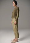 POL Jeans Pol Clothing Harper Straight Leg Crop Jean Sage  | Dalston clothing