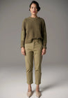 POL Jeans Pol Clothing Harper Straight Leg Crop Jean Sage  | Dalston clothing