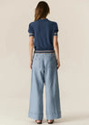 POL Knitwear Pol Clothing Lask Knit Polo Blue/Ecru