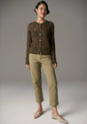 POL Knitwear Pol Clothing Liva Cardigan Khaki | Dalston clothing