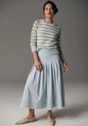 POL Knitwear POL Clothing Maia Stripe Knit Blue/Khaki | Dalston clothing