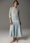 POL Knitwear POL Clothing Maia Stripe Knit Blue/Khaki | Dalston clothing