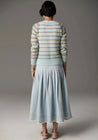 POL Knitwear POL Clothing Maia Stripe Knit Blue/Khaki | Dalston clothing