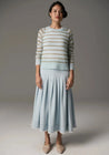 POL Knitwear POL Clothing Maia Stripe Knit Blue/Khaki | Dalston clothing