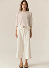 POL pant Pol Clothing Carsen Crop Pant Ecru | Dalston clothing