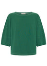POL top Pol Clothing Harlyn Topstitch Tee Green | Dalston clothing