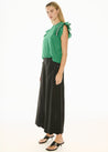 POL top Pol Clothing Nova Frill Top Green | Dalston clothing