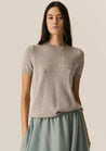 POL top Pol Clothing Pax Lurex Tee | Dalston clothing