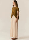 POL top Pol Clothing Zone Twist Tee Khaki | Dalston clothing