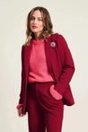 Pom Jacket POM Amsterdam Burgundy Red Blazer | Dalston clothing