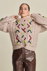 Pom Knitwear POM Amsterdam Cable Pink Pullover| Dalston clothing