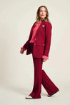 Pom pant POM Amsterdam Burgundy Red Flare Pants | Dalston clothing
