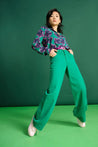 Pom pant POM Amsterdam Wide Leg Jade Green Jeans | Dalston clothing