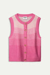 Pom top Pom Amsterdam Spencer Vest Gradient Raspberry | Dalston clothing