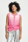 Pom top Pom Amsterdam Spencer Vest Gradient Raspberry  | Dalston clothing