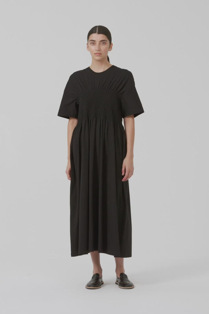Kowtow dress Kowtow Gathered Dress Black | Dalston clothing
