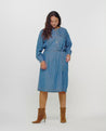 Noa Noa dress Noa Noa Leia Light Weight Indigo Dress | Dalston clothing