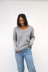 Tatano Knitwear Tatāno Tulia V Neck Smoke