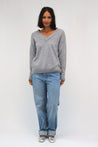 Tatano Knitwear Tatāno Tulia V Neck Smoke