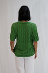 Tatano Knitwear Tatano Vines Polo Herb Green