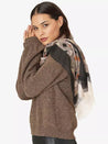 Unmade Copenhagen Scarf grey/brown Unmade Sui Scarf Print Grey/Brown | Dalston clothing