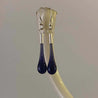 Wearing Glass Jewellery Wearing Glass Ear Drops Cobalt