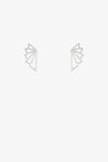 Antler Jewellery silver Antler Fan Earring Silver