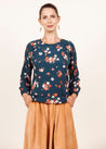 Dalston Sophie Top Evergreen Print | Dalston Clothing