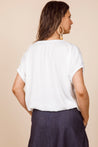 Dalston top Dalston Izzy Top  Recycled Polyester Satin White