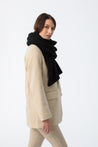 Dinadi Scarf black Dinadi Merino Garter Scarf Black