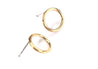 Jessica Aggrey Jewellery gold plate Round positive stud earring plated
