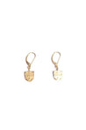 Jessica Aggrey Jewellery gold Protection shield earrings gold plated