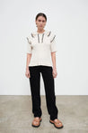 Kowtow top Kowtow Flower Polo Natural  | Dalston clothing