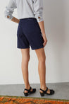 Leon & Harper shorts Quatty TD20 Plain shorts indigo | Dalston clothing
