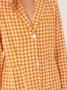 Nice Things Jacket Nice Things Vichy Checks Linen Blazer Dark Peach | Dalston Clothing
