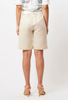 Once Was pant Once Was Elysian Linen/Viscose Contrast Trim Shorts with Belt