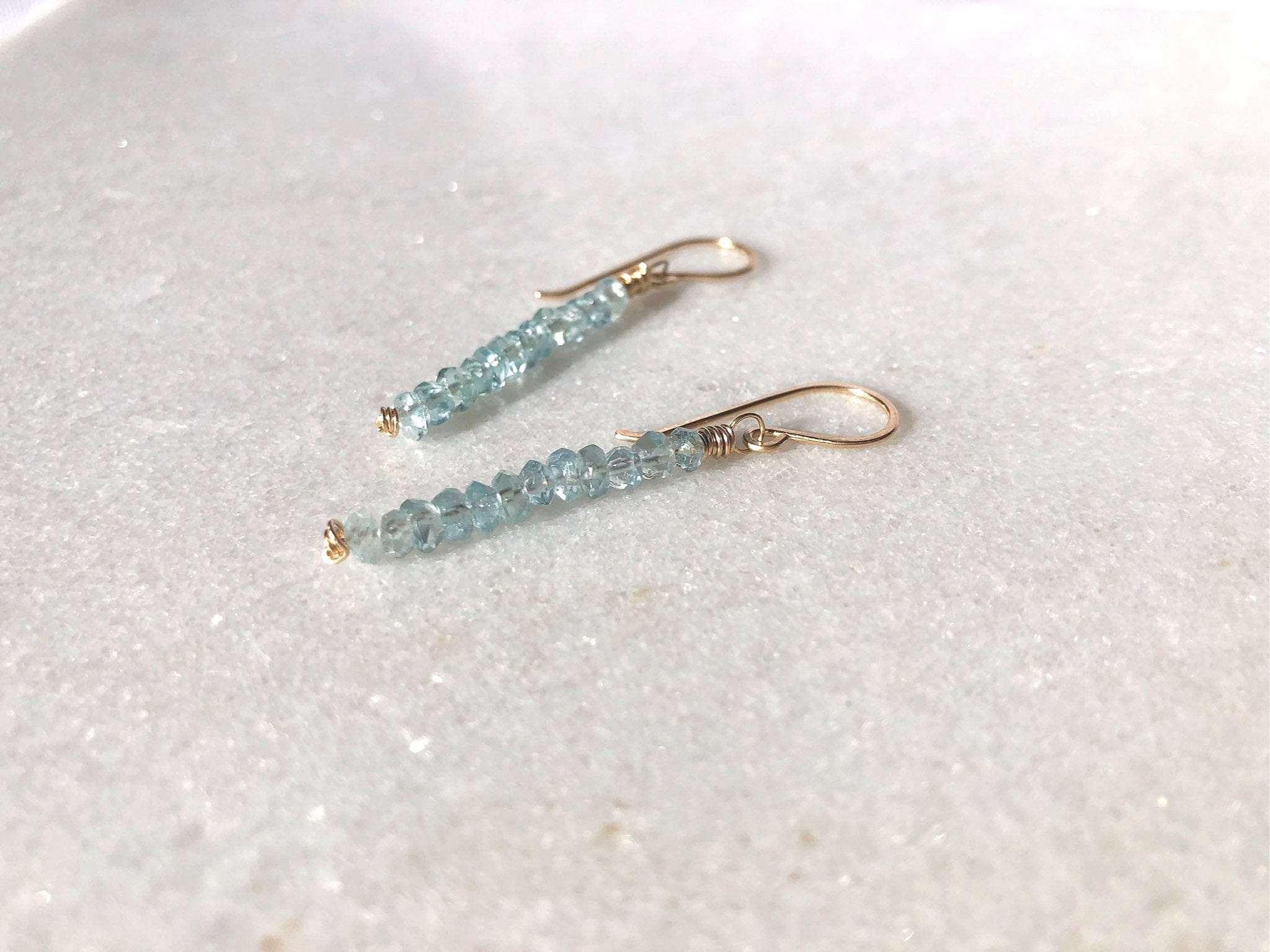 9ct Gold Faceted claw set aquamarine earrings – Rowena Watson Jewellers