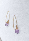 within.jewellery Jewellery purple amethyst within. Purple Amethyst Morning Dew Drop Earrings | Dalston clothing