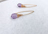 within.jewellery Jewellery purple amethyst within. Purple Amethyst Morning Dew Drop Earrings | Dalston clothing